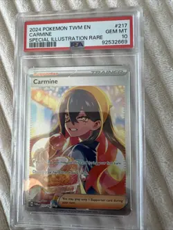 Pokemon 2024 SV Twilight Masquerade TWM en Carmine #217/167 PSA 10 - Image 1