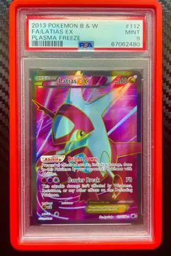 Latias EX (112 Full Art) 112/116 Plasma Freeze Holo Pokemon 2013 PSA 9 - Image 1