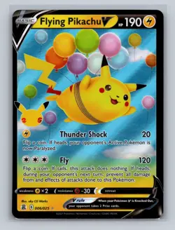 2021 Pokemon Celebrations Flying Pikachu V 006/025 Holo Card - Image 1