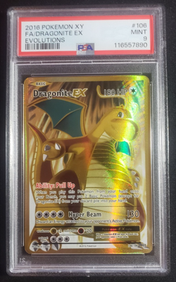 2016 POKEMON EVOLUTIONS DRAGONITE EX #106 PSA 9 MINT - Image 1