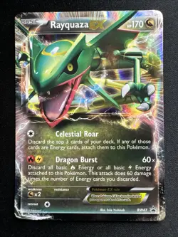 Rayquaza EX BW47 Black & White Holo 2012 Promo Pokemon Card LP/NM - Image 1
