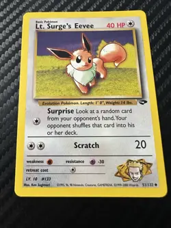 Pokemon TCG Lt. Surge's Eevee Gym Challenge 51/132 Regular Non-Holo Card - Image 2