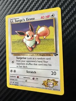 Pokemon TCG Lt. Surge's Eevee Gym Challenge 51/132 Regular Non-Holo Card - Image 3