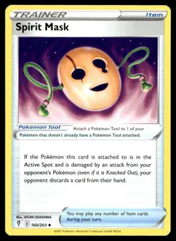 Spirit Mask 160/203 Pokemon Card Evolving Skies Uncommon Trainer LP R6 - Image 1