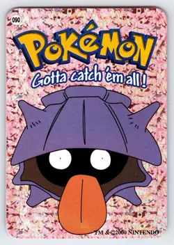 Shellder #090 Pokemon Vending Prism Holo Sticker Card Nintendo Authentic Nm/Vlp - Image 1