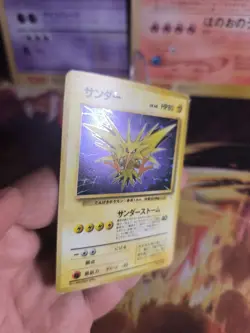 Pokemon Karte Card Zapdos Mysterious Of Fossil 1997 Holo Wotc japanese VG Swirl - Image 3