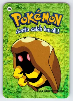 Kabuto #140 Pokemon Vending Prism Holo Sticker Card Nintendo Authentic Nm/Vlp - Image 1