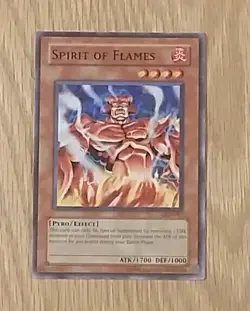 Yu-Gi-Oh Card Spirit of Flames - Image 1