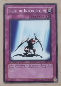 Yu-Gi-Oh Card Light of Intervention Trap - Image 1