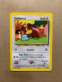 Teddiursa 65/75 Neo Discovery - Common Pokemon Card - NM/Mint - Image 1