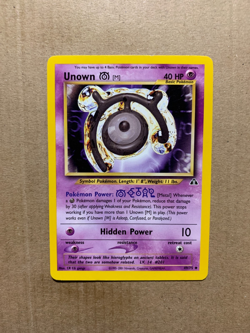 Unown [M] 49/75 Neo Discovery - Uncommon Pokemon Card - LP - Image 1