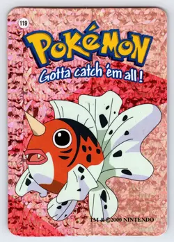 Seaking #119 Pokemon Vending Prism Holo Sticker Card Nintendo Authentic - VLP - Image 1