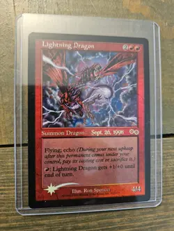 Lightning Dragon - Foil Prerelease Promo 1998 MTG - Urza's Saga - 1x - Image 1