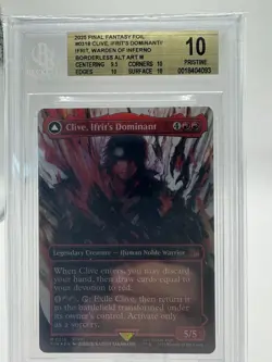 Clive Ifrit's Dominant Borderless Foil Final Fantasy MTG M0318 BGS 10 Pristine - Image 1