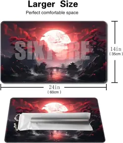 Board Game 14x24in MTG Playmat Compatible for OCG CCG RPG TCG Playmats (Blood Mo - Image 2