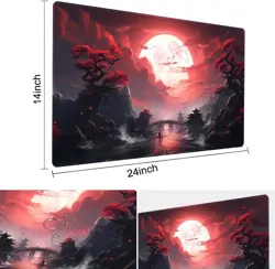 Board Game 14x24in MTG Playmat Compatible for OCG CCG RPG TCG Playmats (Blood Mo - Image 3