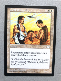 Mtg Carte Magic Weatherlight Debt of Loyaty English NM/LP - Image 1