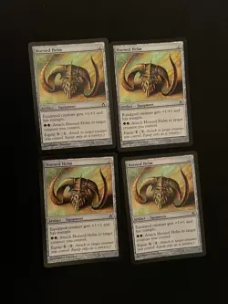 Horned Helm X4 (Fifth Dawn) -NM-MAGIC THE GATHERING MTG VINTAGE - Image 1