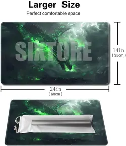Premium Board Game 24x14in TCG Playmat Compatible for OCG CCG RPG MTG Play Mats, - Image 2