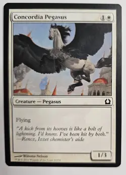 MTG Magic The Gathering Card Concordia Pegasus Creature Pegasus White Return To - Image 1