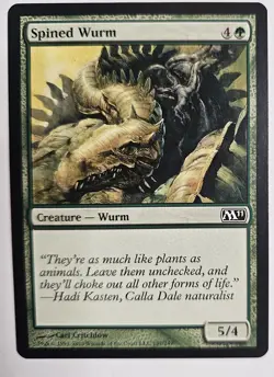 MTG Magic The Gathering Card Spined Wurm Creature Wurm Green M11 - Image 1