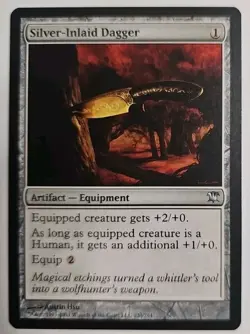 MTG Magic The Gathering Card Silver-Inlaid Dagger Artifact Equipment Innistrad - Image 1