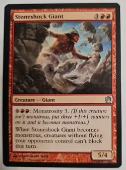 MTG Magic The Gathering Card Stoneshock Giant Creature Giant Red Theros 2013 - Image 1