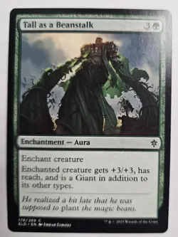 MTG Magic The Gathering Card Tall As A Beanstalk Enchantment Aura Green ELD - Image 1