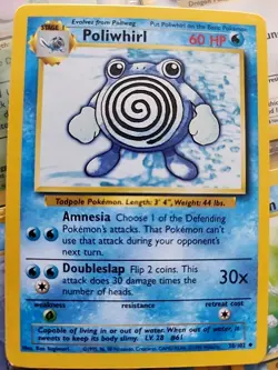 1999 Pokemon Base Set Poliwhirl 38/102 1st Edition Shadowless CGC 9 Mint - Image 1