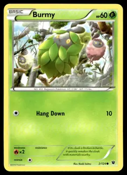 Burmy XY - Fates Collide 2/124 MP Pokemon TCG | Buy 10 Get 10 Free - Image 1