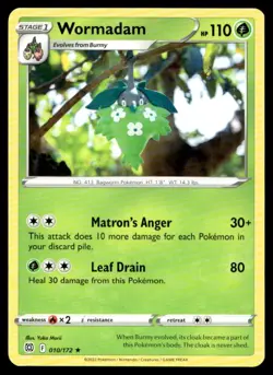 Wormadam (10) SWSH09: Brilliant Stars 010/172 MP Pokemon TCG | Buy 10 Get 10 Fre - Image 1
