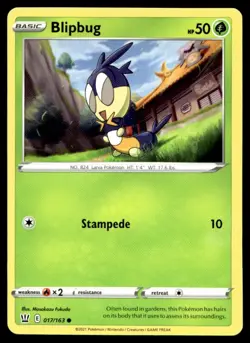 Blipbug SWSH05: Battle Styles 017/163 MP Pokemon TCG | Buy 10 Get 10 Free - Image 1