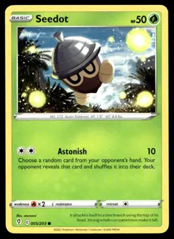 Seedot SWSH07: Evolving Skies 005/203 MP Pokemon TCG | Buy 10 Get 10 Free - Image 1