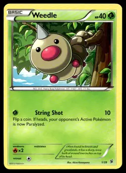 Weedle Kalos XY Starter Set 1/39 MP Pokemon TCG | Buy 10 Get 10 Free - Image 1
