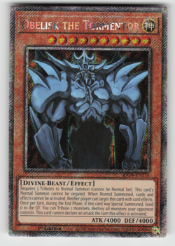 Obelisk the Tormentor Yugioh RA04-EN116 Platinum Secret Rare PSR NM - Image 1
