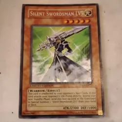 Yugioh Card TCG Silent Swordsman LV5 EEN-ENSE4 Secret Rare Limited Edition LP/MP - Image 1