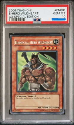 Yugioh PSA 10 Elemental Hero Wildheart GSE-EN001 Secret Ultra Rare MISPRNT - Image 1