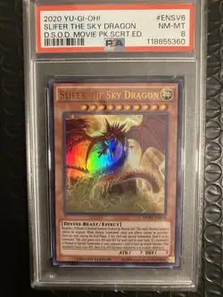 8 YUGIOH! 1-SLIFER THE SKY DRAGON-ULTRA RARE-LIMITED EDITION-MVP1-ENSV6 Psa - Image 1