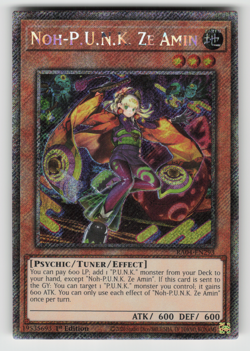 Noh-P.U.N.K. Ze Amin Yugioh RA04-EN293 Platinum Secret Rare PSR NM - Image 1