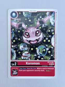 Digimon Card Game - BLAST ACE - Koromon BT14-001 Uncommon - Playset - NM - Image 1