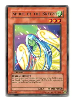 Spirit of the Breeze - LON-037 1st Edition Rare - YuGiOh-LP - Image 1