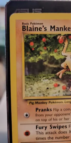 Blaine's Mankey 63/132 Gym Challenge Common - Pokemon Card LP - Image 2