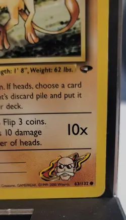 Blaine's Mankey 63/132 Gym Challenge Common - Pokemon Card LP - Image 4