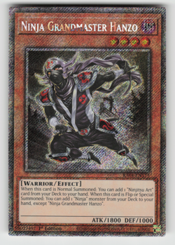 Ninja Grandmaster Hanzo Yugioh RA04-EN173 Platinum Secret Rare PSR NM - Image 1