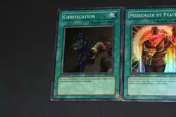 Yugioh Card Lot MP-HP 1st Ed. Super Rare Confiscation & Messenger of Peace MRL - Image 2