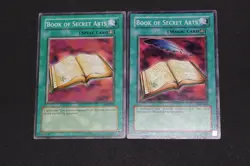 Yugioh Card Lot LP-PL Regular + "No Quill" Misprint Book Of Secret Arts LOB-043 - Image 1