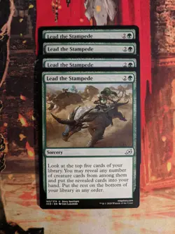 MTG Card: (4x) Lead the Stampede (Ikoria: Lair of Behemoths) - Image 1
