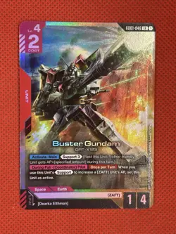 Buster Gundam (046) (Foil) English) LR Newtype Rising (GD01) Gundam Card Game - Image 3