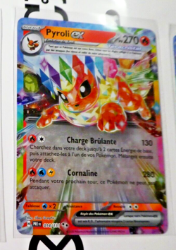 Pokemon Evolutions Francais Card Rare Holo Carte Pyroli EX 014/131 FR PRE Mint - Image 1