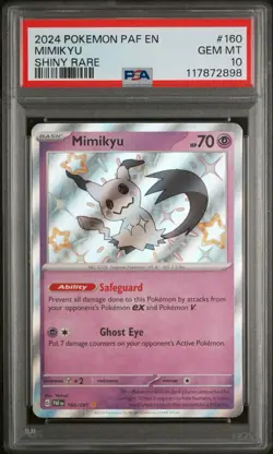Shiny Mimikyu - 160/091 - Paldean Fates Pokemon Card - PSA 10 - Image 1